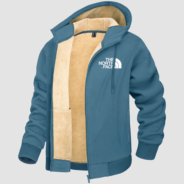 2024 THE NORTH FACE-Men's Zipper Hoodie Jacket Fleece Lined Warm Jacket for Winter - Image 3
