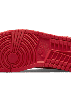 Alternative view of air jodan 1 Mid SE Pomegranate