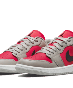 Alternative view of air jodan 1 Retro Low Light Iron Ore Siren Red