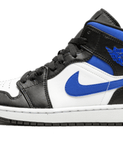air jodan 1 Mid White Black Racer Blue