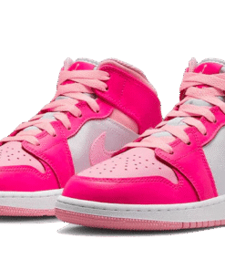 Alternative view of air jodan 1 Mid Fierce Pink