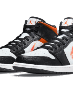 Alternative view of air jodan 1 Mid Zig Zag Swoosh