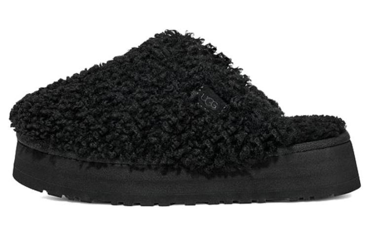 (WMNS) Maxi Curly Platform Slippers 'Black' 1133171-BLK - Image 2