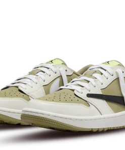 Alternative view of air jodan 1 Retro Low Golf Travis Scott Neutral Olive