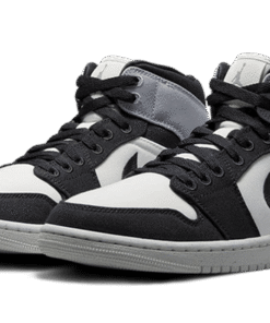 Alternative view of air jodan 1 Mid SE Light Steel Grey