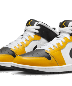 Alternative view of air jodan 1 Mid Yellow Ochre