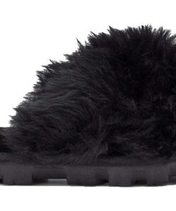 Alternative view of (WMNS)  Fuzzalicious Black Slippers 1108917-BLK