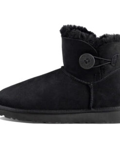 (WMNS) Mini Bailey Button II Boot Fleece Lined Black 1016422-BLK