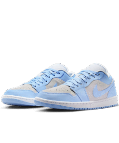 Alternative view of air jodan 1 Low Football Grey Aluminum