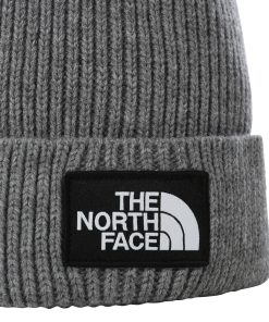 Alternative view of The North Face - TNF Logo Box Cuffed Beanie Medium Grey Heather - Bonnet Gris