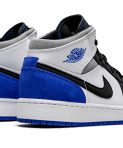 Alternative view of air jodan 1 Mid SE Royal Black Toe