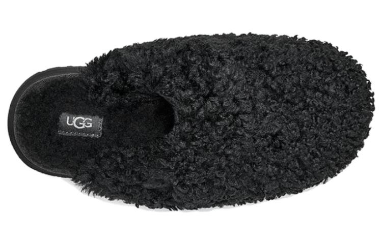 (WMNS) Maxi Curly Platform Slippers 'Black' 1133171-BLK - Image 4