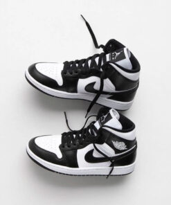 Alternative view of air jodan 1 Mid Panda