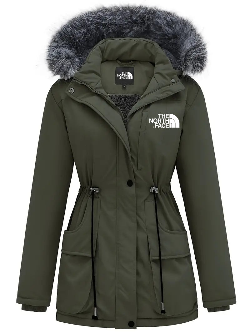 Manteau ¨¤ capuche pour femme avec bordure duveteuse et manches longues ¨C The North Face 2024 - Image 5