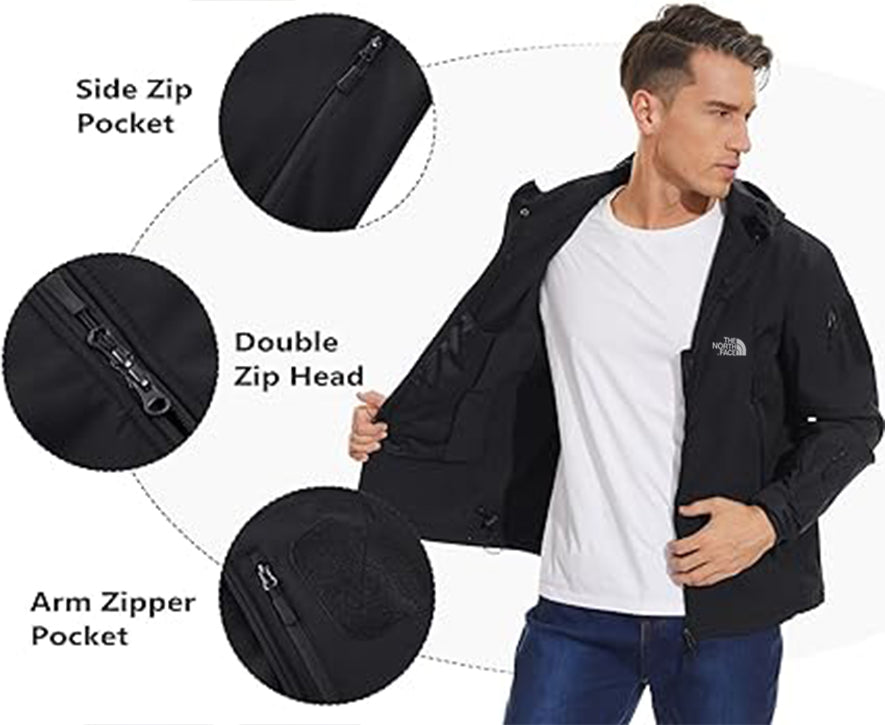 THE NORTH FACE Softshell Jacket Fleece Lining Camouflage Outdoor Coat- Men's - Image 17