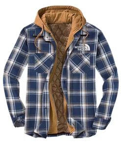 Printed Hooded Men Long Sleeve Coat