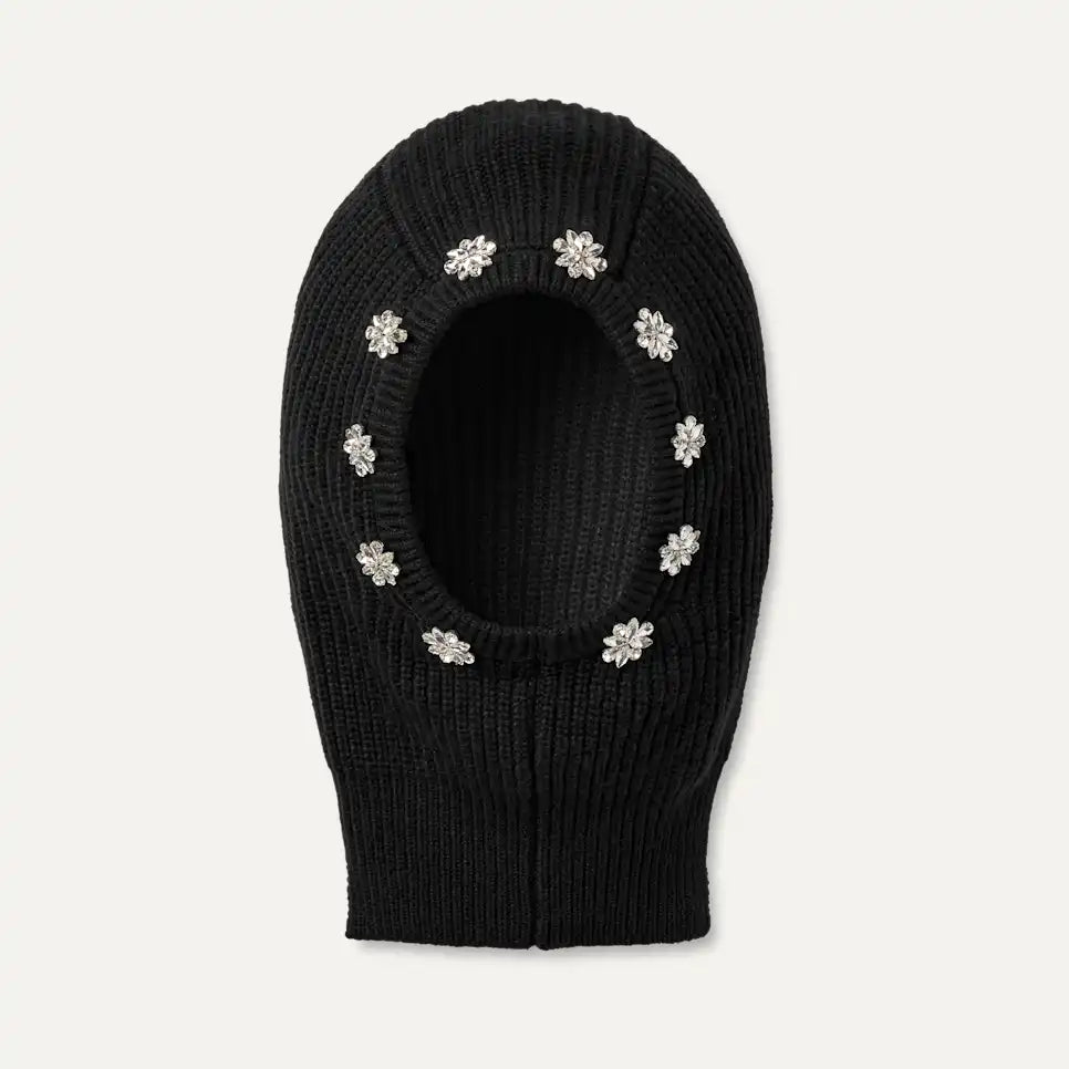 Women's Embellished Knit Balaclava