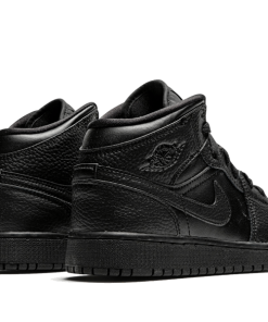 Alternative view of air jodan 1 Mid Black