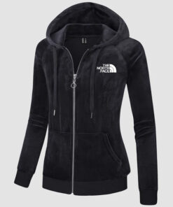 2024 THE NORTH FACE-Women's Velour Fleece Hoodie Jacket Slim Fit Outwear