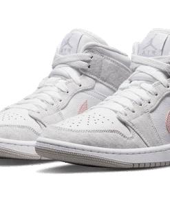 Alternative view of air jodan 1 Mid SE Light Iron Ore