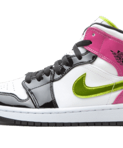 air jodan 1 Mid White Black Cyber Pink