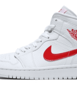 air jodan 1 Mid White University Red