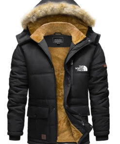 2024 THE NORTH FACE-Men's jacket with detachable ribbed cuffs, adjustable hem, waterproof zipper, windproof, suitable for outdoor hiking, fishing, skiing, camping, traveling and daily casual wear