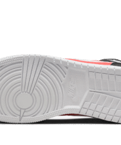 Alternative view of air jodan 1 Mid SE White Black Infrared